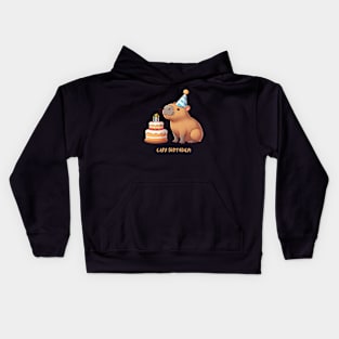 Cappy Capy Birthday Capybara Kids Hoodie